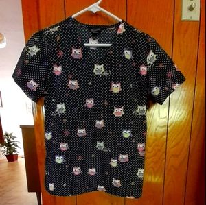 Owl scrub top